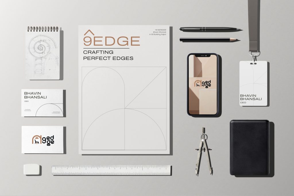 NineEdge branding design — Creative Vaibes case study