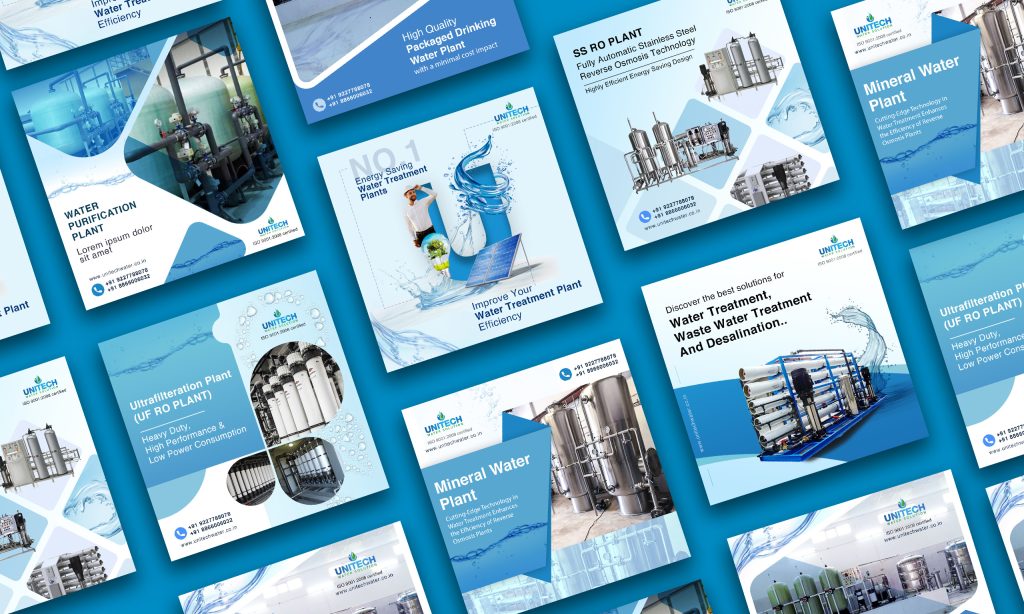 Unitech Water Solution branding design — Creative Vaibes case study